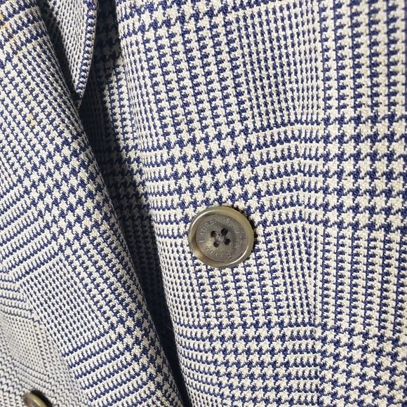 Lauren Ralph Lauren Houndstooth Wool Double Breasted Blazer - Picture 4 of 7